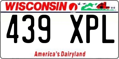 WI license plate 439XPL