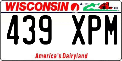 WI license plate 439XPM