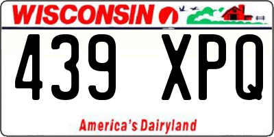 WI license plate 439XPQ