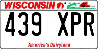 WI license plate 439XPR