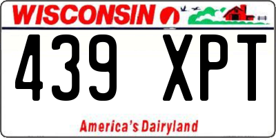 WI license plate 439XPT