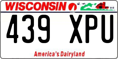 WI license plate 439XPU