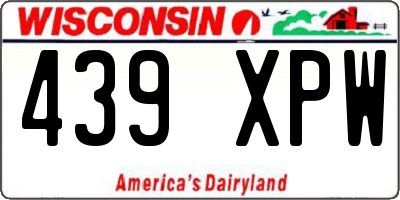 WI license plate 439XPW