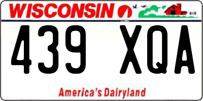 WI license plate 439XQA