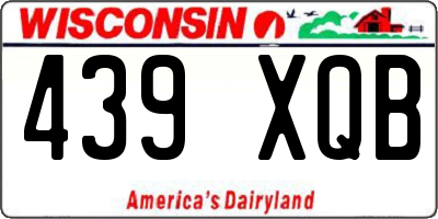 WI license plate 439XQB