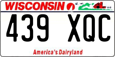 WI license plate 439XQC