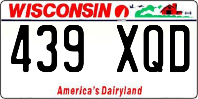 WI license plate 439XQD