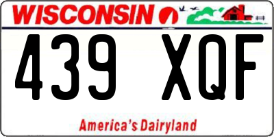 WI license plate 439XQF