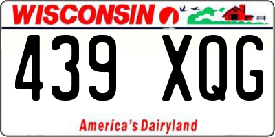 WI license plate 439XQG