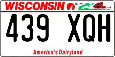 WI license plate 439XQH