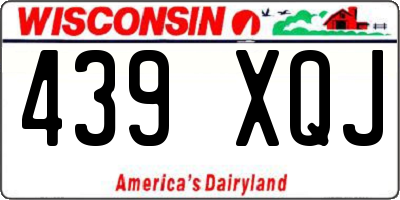 WI license plate 439XQJ