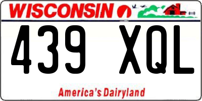 WI license plate 439XQL