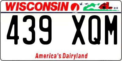 WI license plate 439XQM