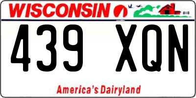 WI license plate 439XQN