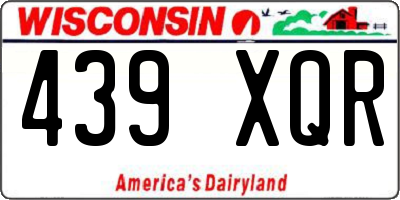 WI license plate 439XQR