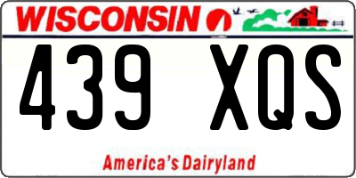 WI license plate 439XQS