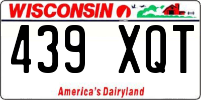 WI license plate 439XQT