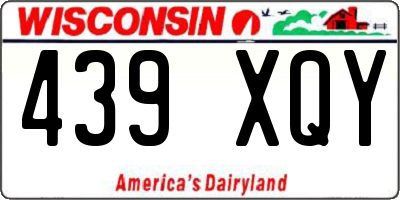 WI license plate 439XQY