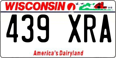 WI license plate 439XRA
