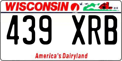 WI license plate 439XRB