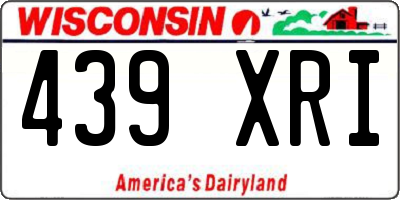 WI license plate 439XRI
