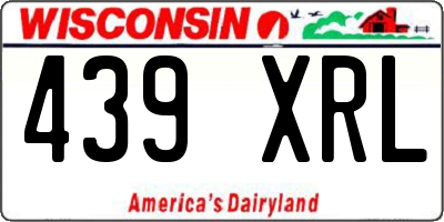 WI license plate 439XRL