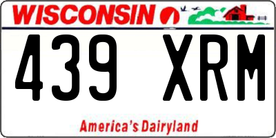 WI license plate 439XRM