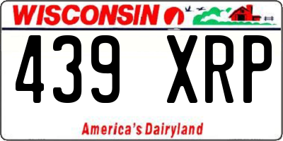WI license plate 439XRP