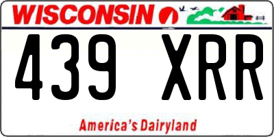 WI license plate 439XRR