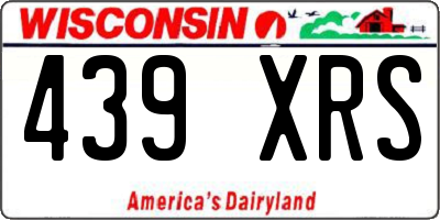 WI license plate 439XRS