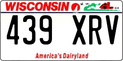 WI license plate 439XRV