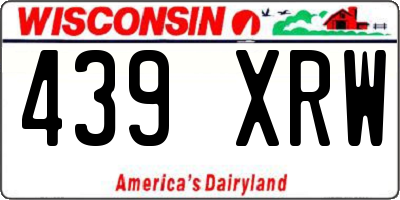 WI license plate 439XRW