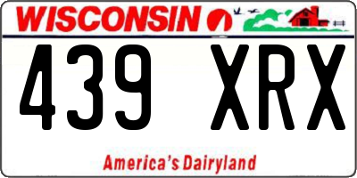 WI license plate 439XRX