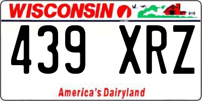 WI license plate 439XRZ