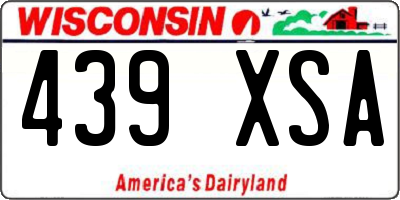 WI license plate 439XSA