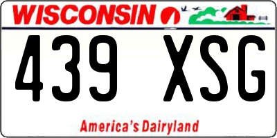 WI license plate 439XSG