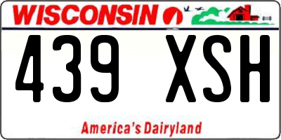 WI license plate 439XSH