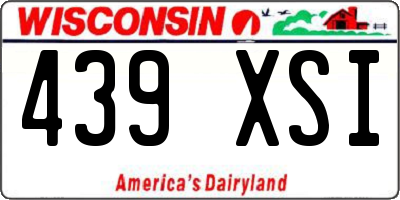 WI license plate 439XSI
