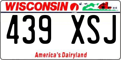 WI license plate 439XSJ