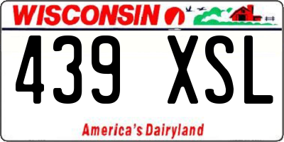 WI license plate 439XSL
