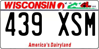 WI license plate 439XSM