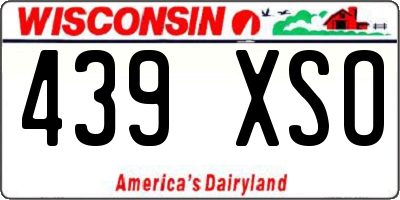 WI license plate 439XSO