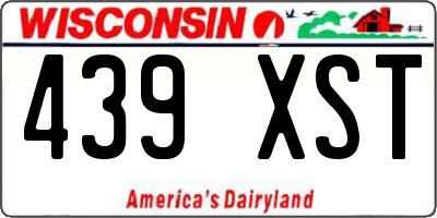 WI license plate 439XST