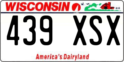 WI license plate 439XSX