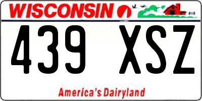 WI license plate 439XSZ