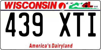 WI license plate 439XTI