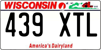 WI license plate 439XTL