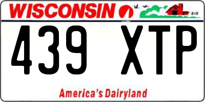 WI license plate 439XTP