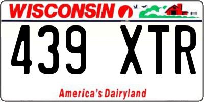 WI license plate 439XTR