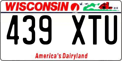 WI license plate 439XTU